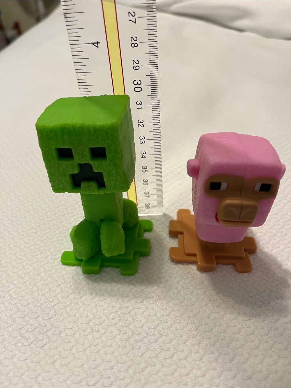 Green Creeper and Pink Sheep Toy Figures - McDonalds 2025